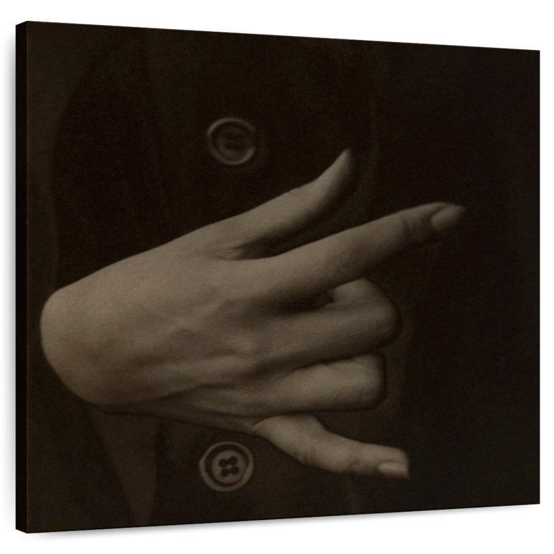 Leisha, Géorgie, O'Keeffe, main, 1919, H 16 po x l 16 po