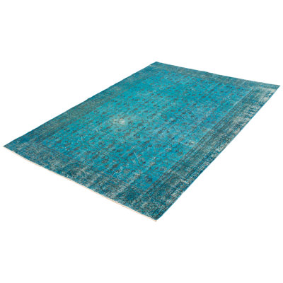 Tapis unique en laine noué à la main 7 pi 1 po x 10 pi 5 po nouvel âge Korhonen