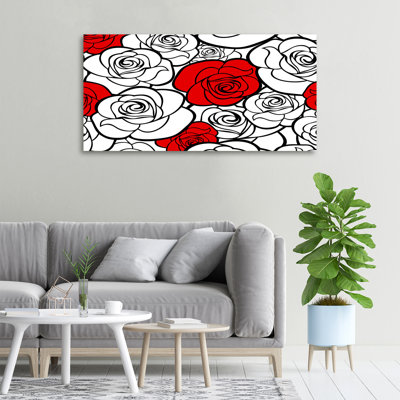 Roses 1 Piece Wrapped Canvas Wall Art
