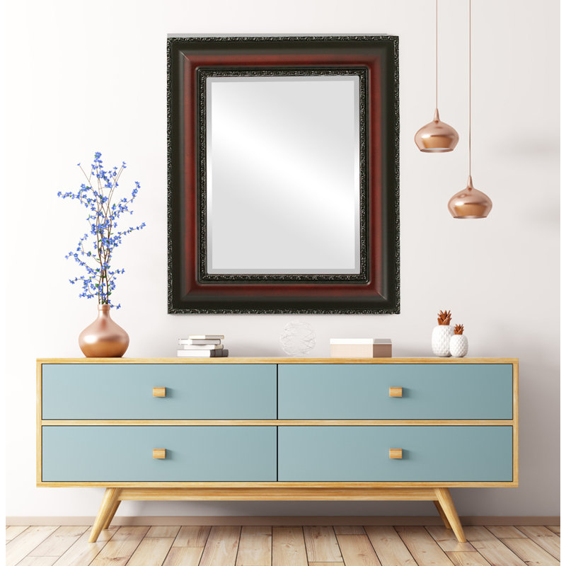Miroir d'appoint Schillinger, Bois de rose, 35 po x 29 po
