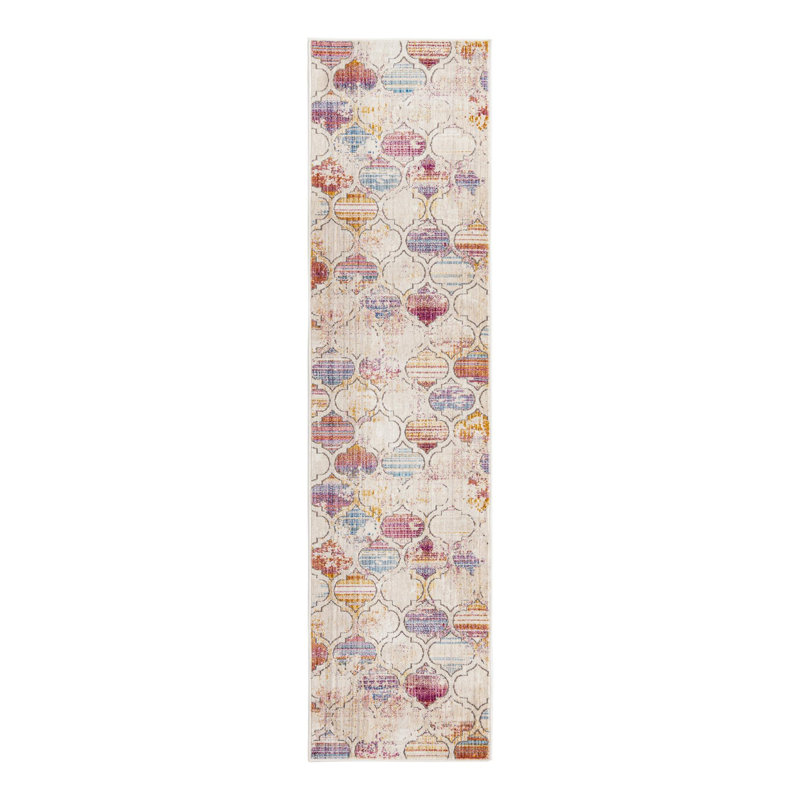 Kaye Damask Indoor Rug, Runner 2' x 8'