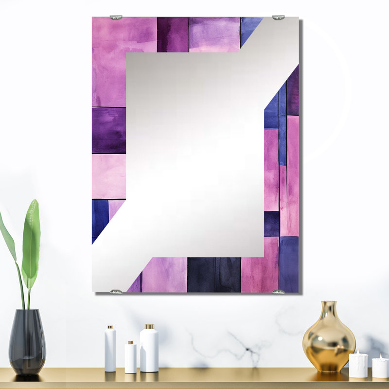 Engelke - Grand miroir mural Tachisme MIR136244, 32 po x 24 po