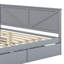 Lit plateforme avec quatre tiroirs de rangement et pieds de support-1123186410-1123186455