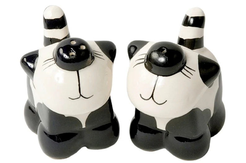 Happy Larry Tellez Ceramic Electric Salt and Pepper Shaker Set