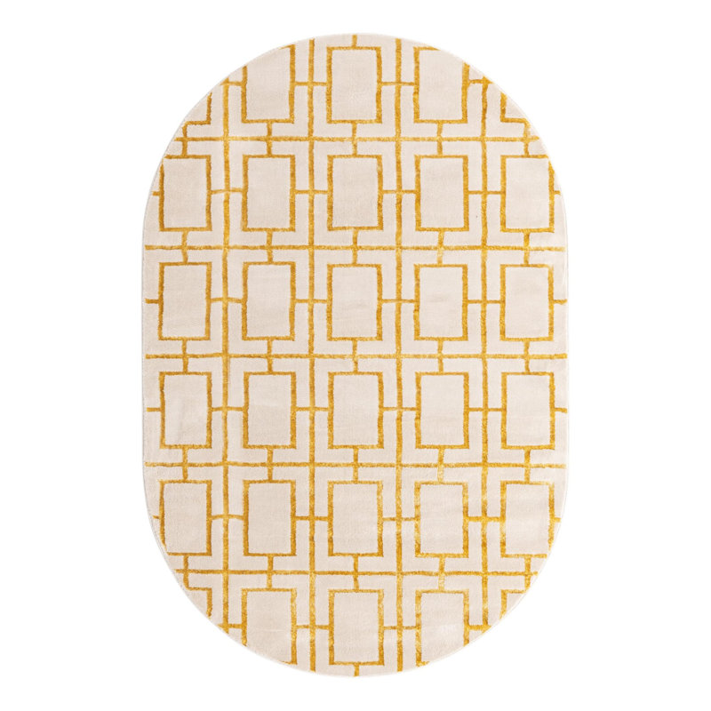 Geometric Area Rug, Oval 160cm x 243.8cm