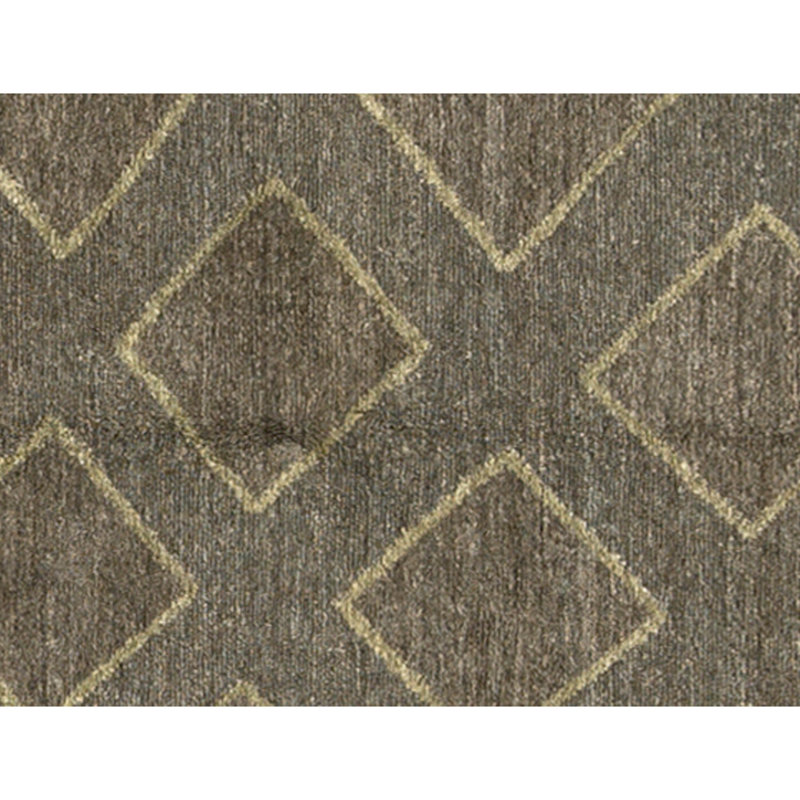 Tapis gris foncé et gris noué à la main de haute qualité