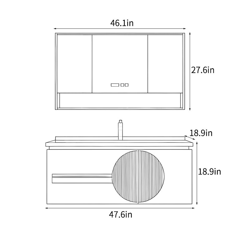 Armoire de salle de bain moderne de style français