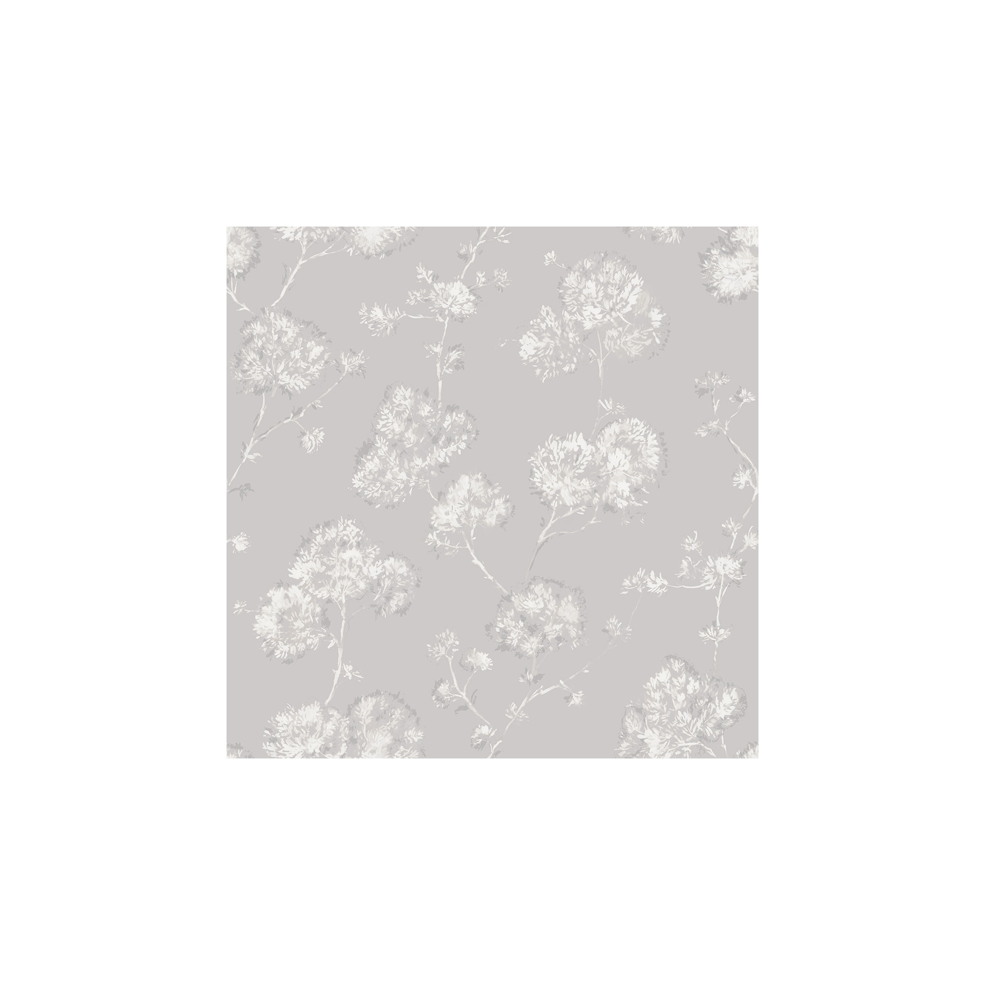 Sun-Bleached Floral Peel and Stick Wallpaper, Powder Gray