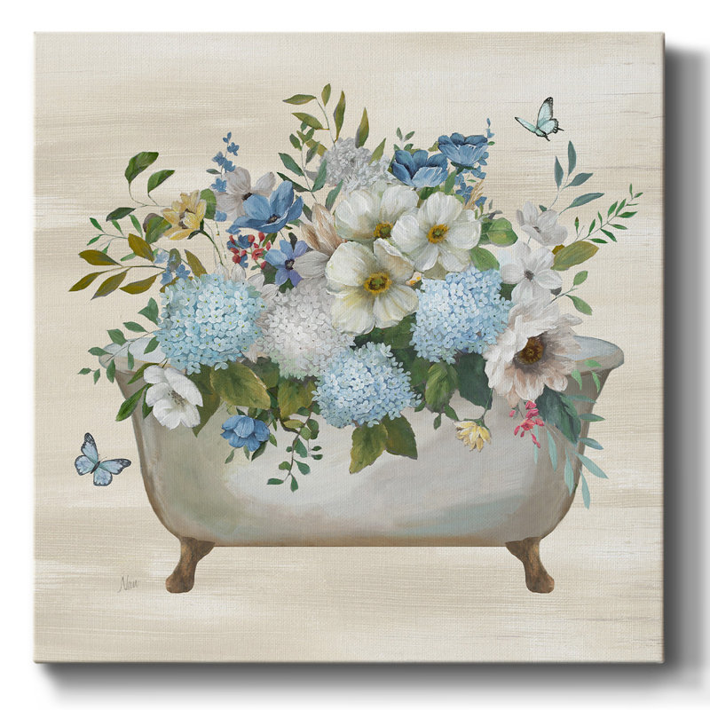 " Blooming Bath II " Painting Print, 24" H x 24" W