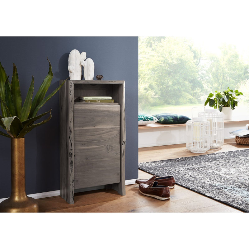 Pure Acacia Solid Wood Bathroom Cabinet, Grey