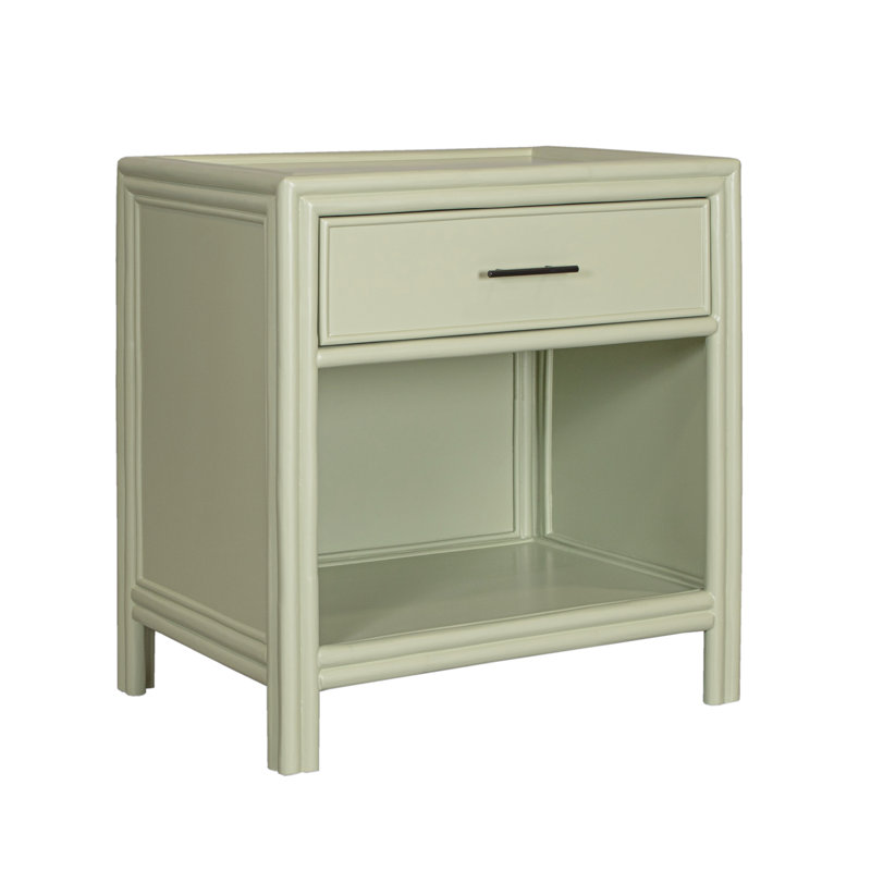 Clara Collection 1 - Drawer Nightstand, Light Green