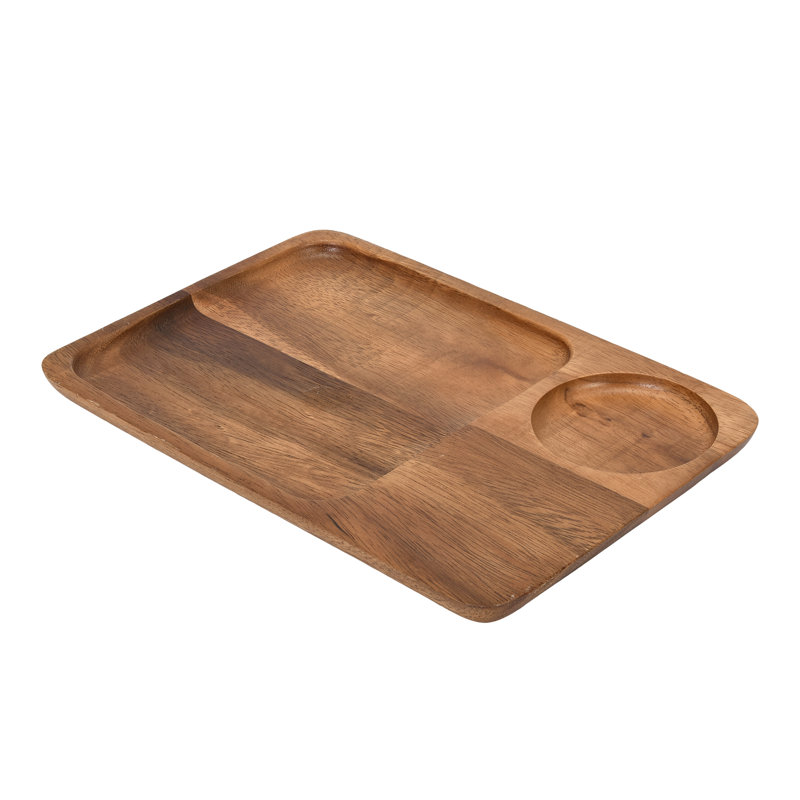 Union Rustic Alfreeda Wood Divided Serving Dish