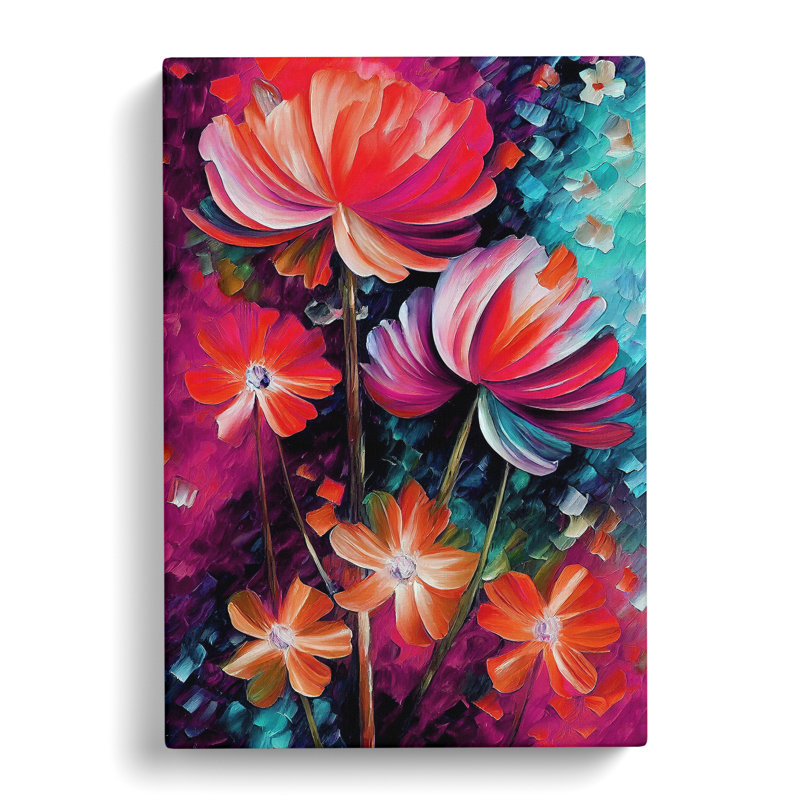 XC1022-3885X Selection Of Flowers No.5 - Wrapped Canvas Print, 60cm H x 40cm W x 3cm D