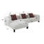 Canapé modulaire Mardi Maroon & Tweed avec 3 coussins