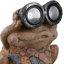 Sagebrook Home 12" Frog With Solar Goggles, Multi