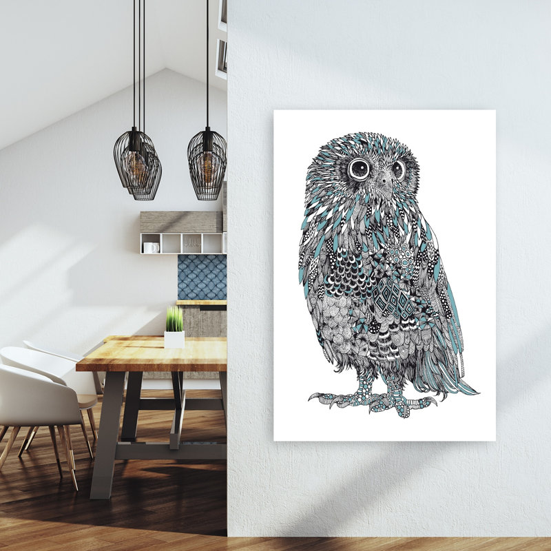 Wise Intricate Owl Bird Owl Forest Wall Art Print 1 Piece Wrapped Canvas Wall Art, 152.4cm H x 101.6cm W