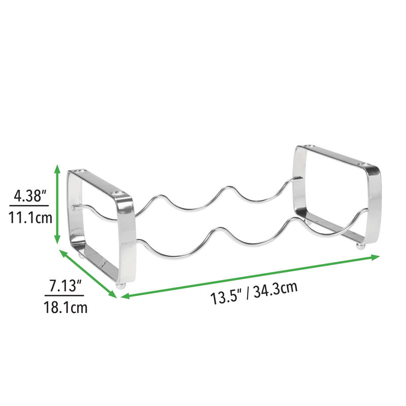 Greger 3 Bottle Tabletop Wine Bottle Rack, Dark grey
