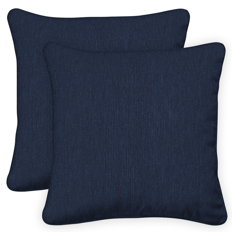 Textured Solid Toss Pillow, Midnight Blue, 17"W x 17"L