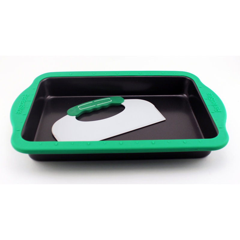 BergHOFF International Perfect Slice Steel Rectangular Non-Stick Baking Pan with Tool