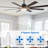 72" Large Black Modern Ceiling Fan with Dimmable LED Lights and Remote,  6 Speed Quiet Reversible DC Motor Fan for Living Room-393610112