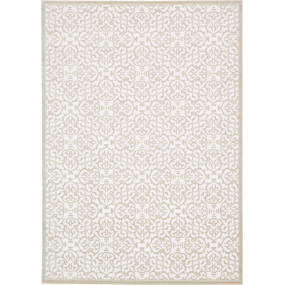 Tapis blanc / beige Anah