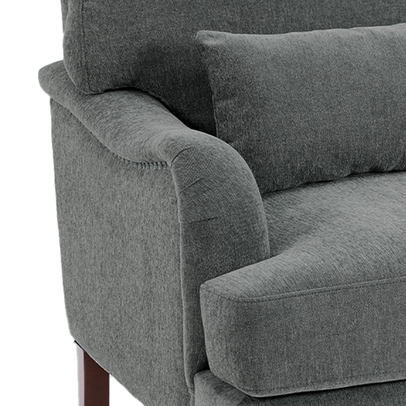 Fauteuil rembourré, Gris chenille