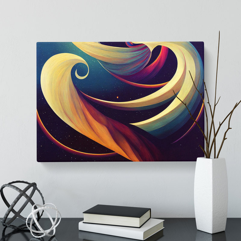 Galaxy Art Nouveau Abstract - Wrapped Canvas, 35cm H x 50cm W x 3cm D