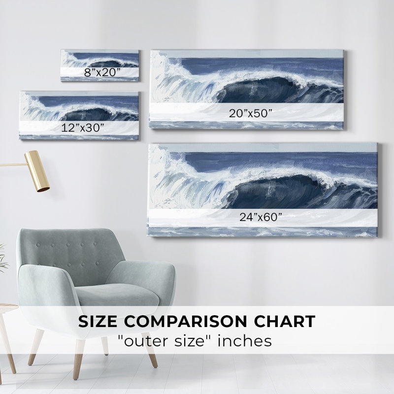 " Surf Spray II ", 24" H x 60" W x 1.5" D