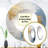 Rosezina beige and gold simple winter landscape - Winter Landscape Unique Wall Mirror Decor, Beige Large Round Mirror, Printed Metal Art-1205394587