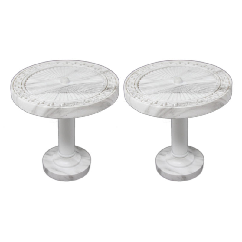 Retenue de rideau Braylsham Medallion, Marbre blanc