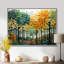 «Orange Green Trees Canopy Patchwork III», reproduction sur toile flottante-287206350-317530905