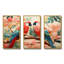 Fleurs tropicales roses et bleues - art mural perroquet II-2041211632-2041211633