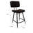 Upholstered Counter Stool with Metal Frame-801581719