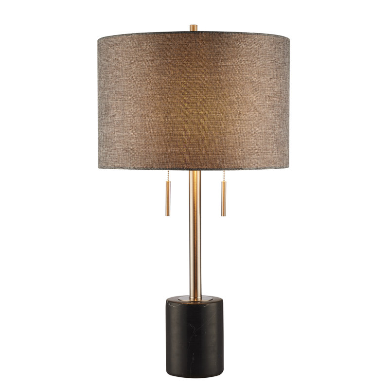 Lampe de table 28 po Baucom, Noir, Gris