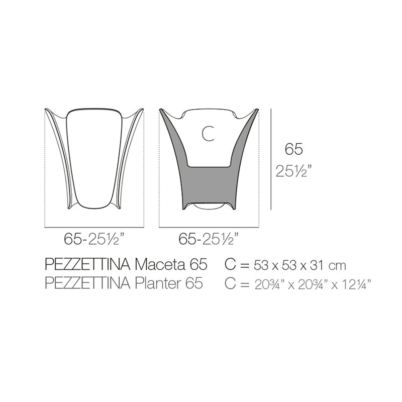 Pezzettina Plastic Pot Planter