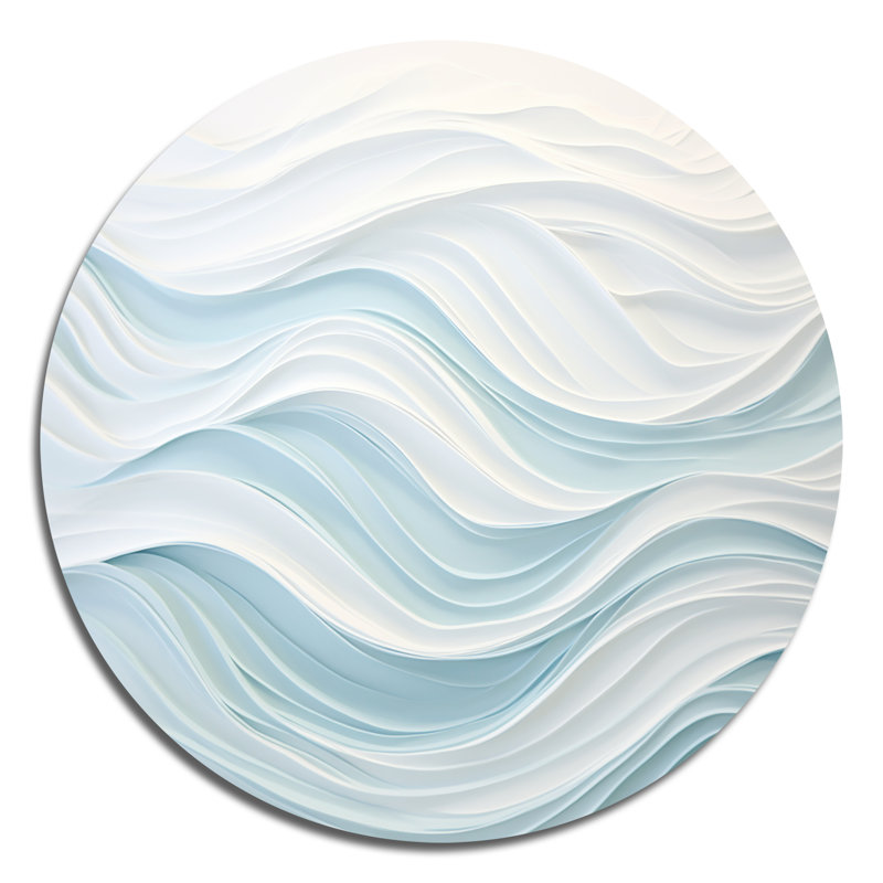 Chlora - Reproduction d'art abstrait en métal rond, H 36 po x l 36 po