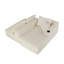 Canapé modulaire en forme de L 96 po Cloud, velours côtelé beige, 3 places, mousse et ressort, certifié écologique-129420013