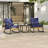 Ensemble de chaises berçantes 3 pièces avec table d'appoint et coussins-108198383