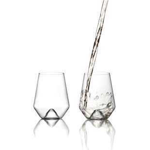 Ensemble de 2 verres à vin sans pied en cristal sans plomb Monti