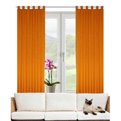 Friedland Synthetic Tab Top Curtain Pair, Opaque