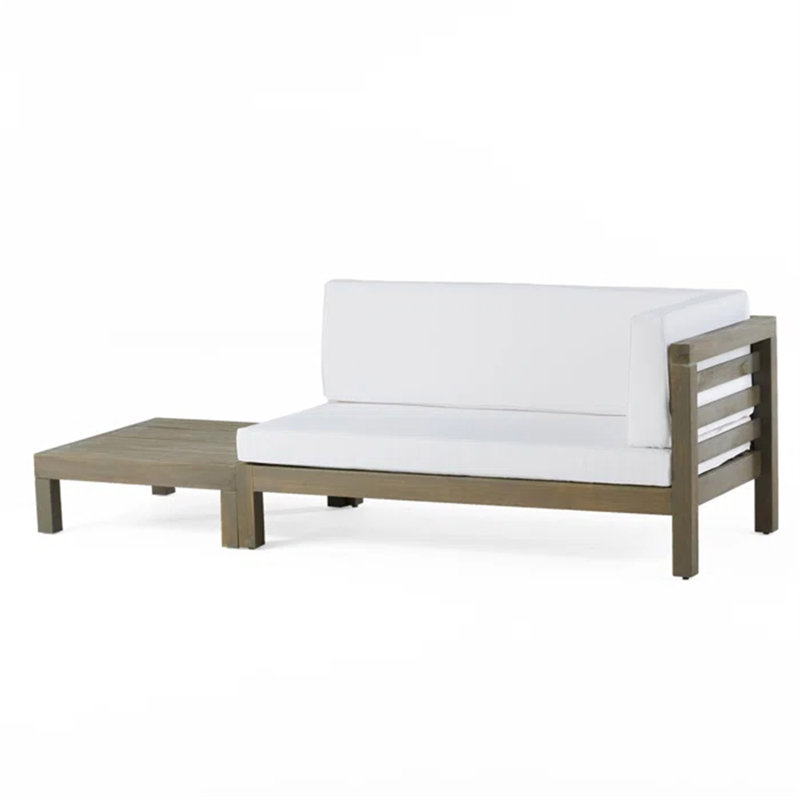 BANC D'ANGLE ET COFFRE À COIN OANA, BLANC, Blanc