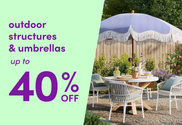 outdoor structure & umbrella sale