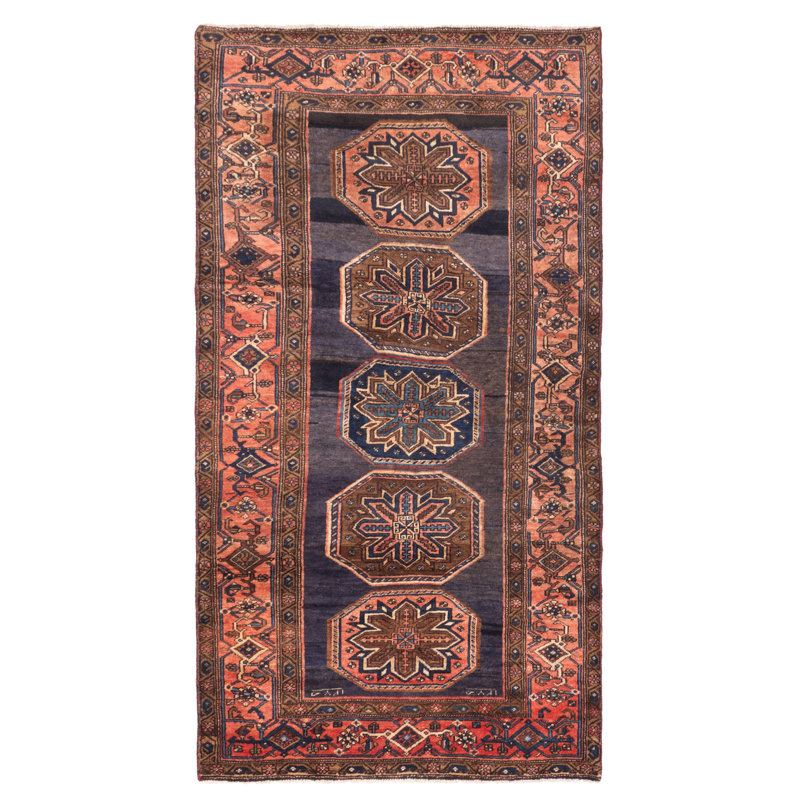 Tapis bleu marine Konya 4 pi 2 po x 8 pi 0 po Anatolian