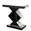 Console miroir glamour de 80 cm et ensemble miroir mural décoratif - Style ultramoderne et contemporain