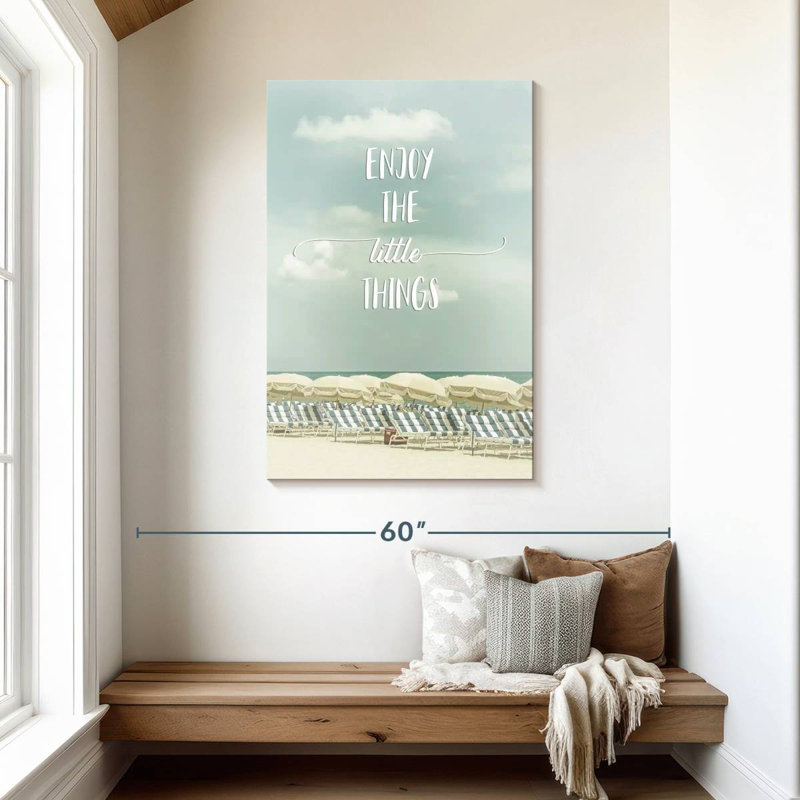 Enjoy The Little Things Beachscape, H 45 po x l 30 po