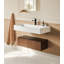 Lavabo vasque rectangulaire à fixation murale 36 po x 18 po à surface solide avec trou pour robinet