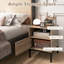 17 Storeys Nightstand With Storage Home Boho Style Accent Table With Open Shelf-1974153856