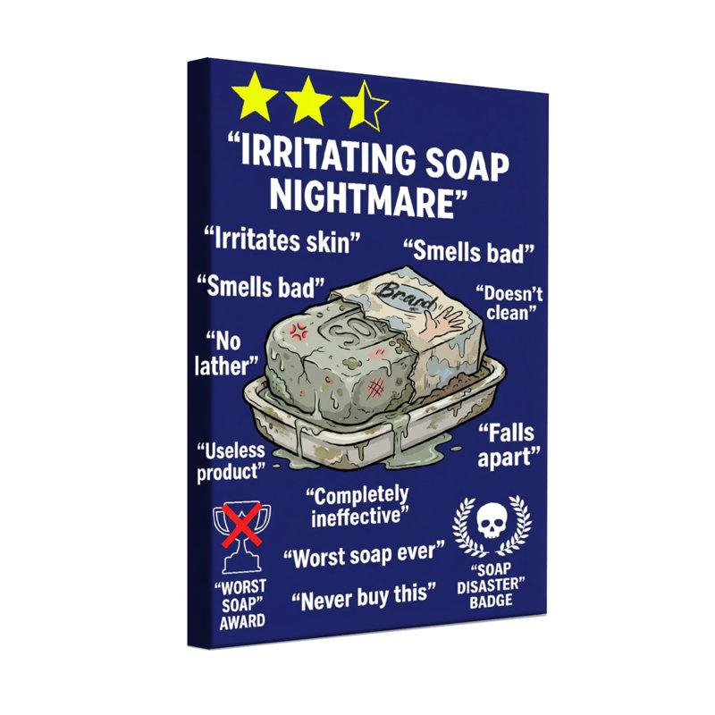 Bath & Laundry Savon Irritant Nightmare Smells Bad No Lather Falls, H 18 po x l 12 po