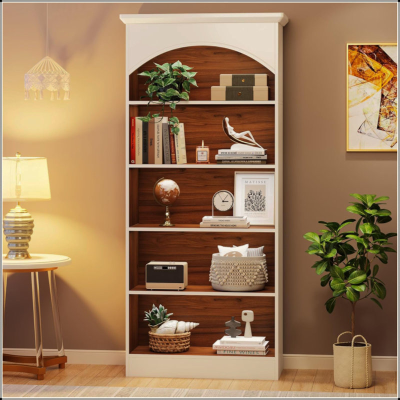 Bibliothèque bibliothèque à 5 niveaux pour salon, bureau, chambre à coucher