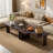 Modern Rectangle Coffee Table Set With Modular L-shape Design-1442346340